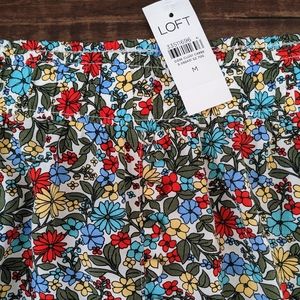 NWT Loft Floral Midi Skirt